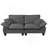 Chenille Sailboat Modular Sofa With Curved Armrests