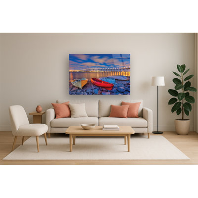 Art mural en verre trempé sans cadre San Diego Coronado Bridge - 40 "x 60"
