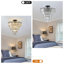 20" Large Crystal Chandelier 10 Light, Modern Luxury， Flush Mount Light Fixture-993808107
