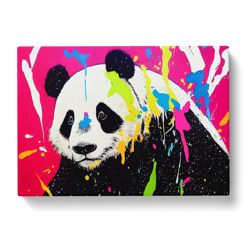 Panda Splash Vol.3 Abstract - Wrapped Canvas Print, 50cm H x 76cm W x 3cm D