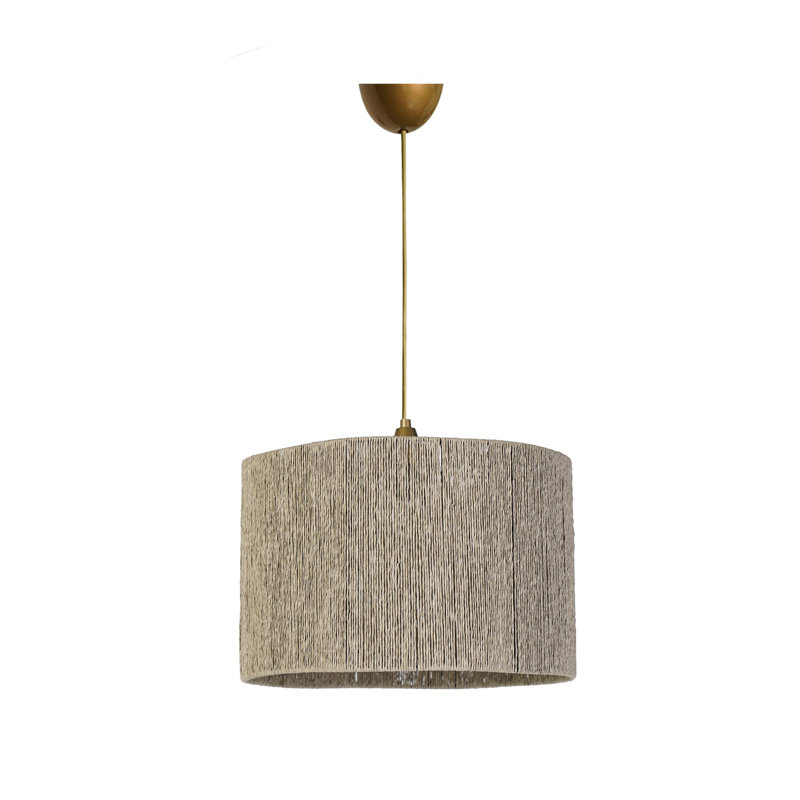 Lustre vert élégant avec corps en plastique, 7,9 po x 11,8 po | Hauteur de câble réglable jusqu'à 23,6 pouces | Douille E27, 40 W maximum | Luminaire élégant pour la décoration intérieure, conception moderne avec capuchon en coton