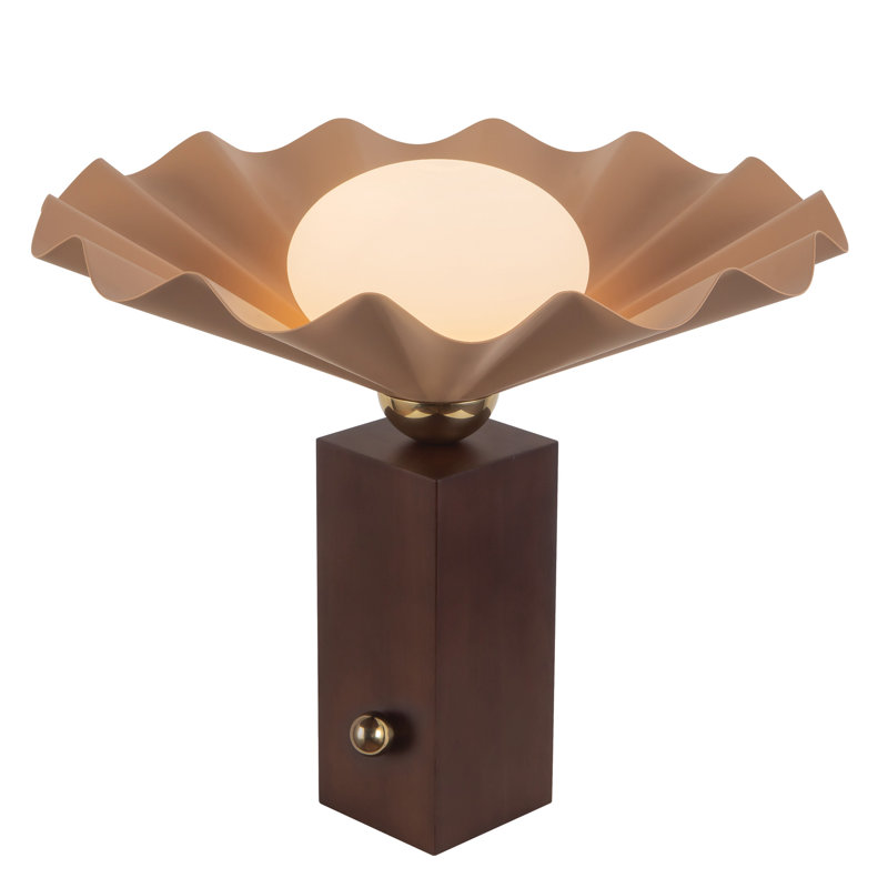Furrow 14-in Red Table Lamp, Pink