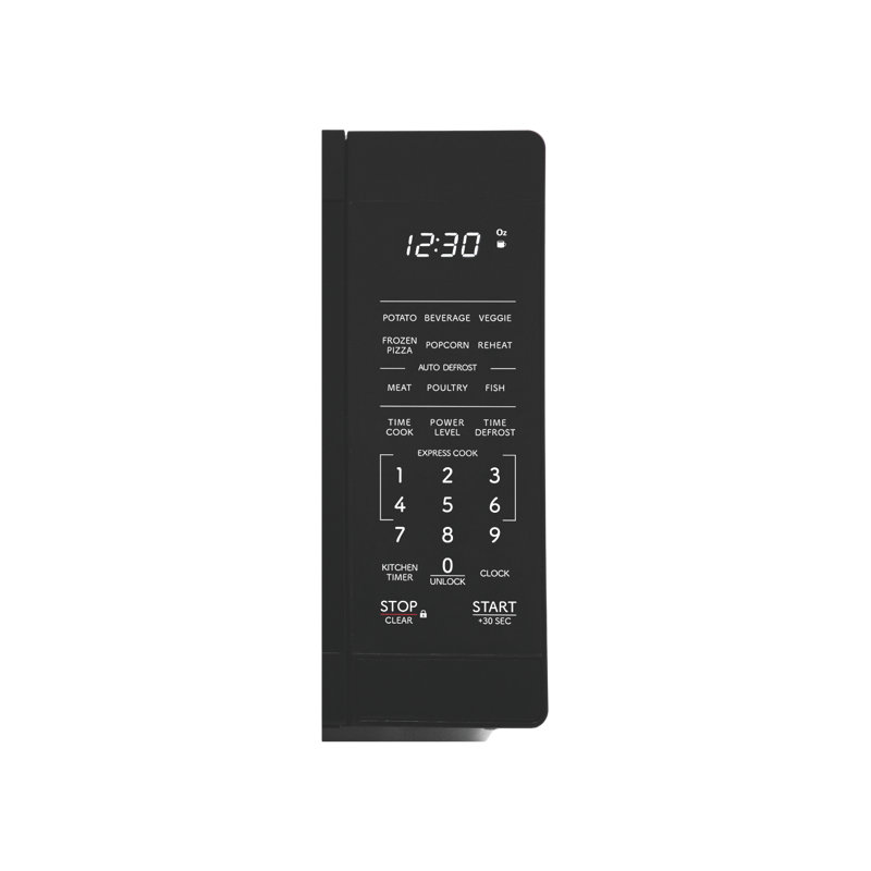 Four à micro-ondes de 700 watts avec comptoir de plus de 700 watts pour comptoir à micro-ondes de 0,7 pi³, cuisinière express, dégivrage automatique, plaque tournante Carousel®, affichage à DEL blanc, noir