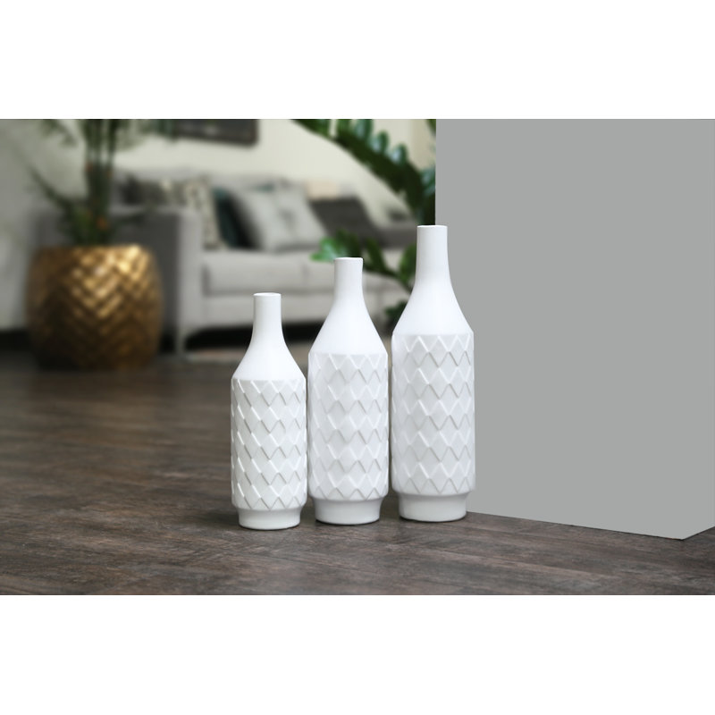 Vase de table Alitia, H 17,25 po x l 5,5 po x P 5,5 po