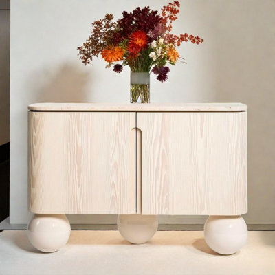 Accent Cabinet With Solid Wood Ball Legs