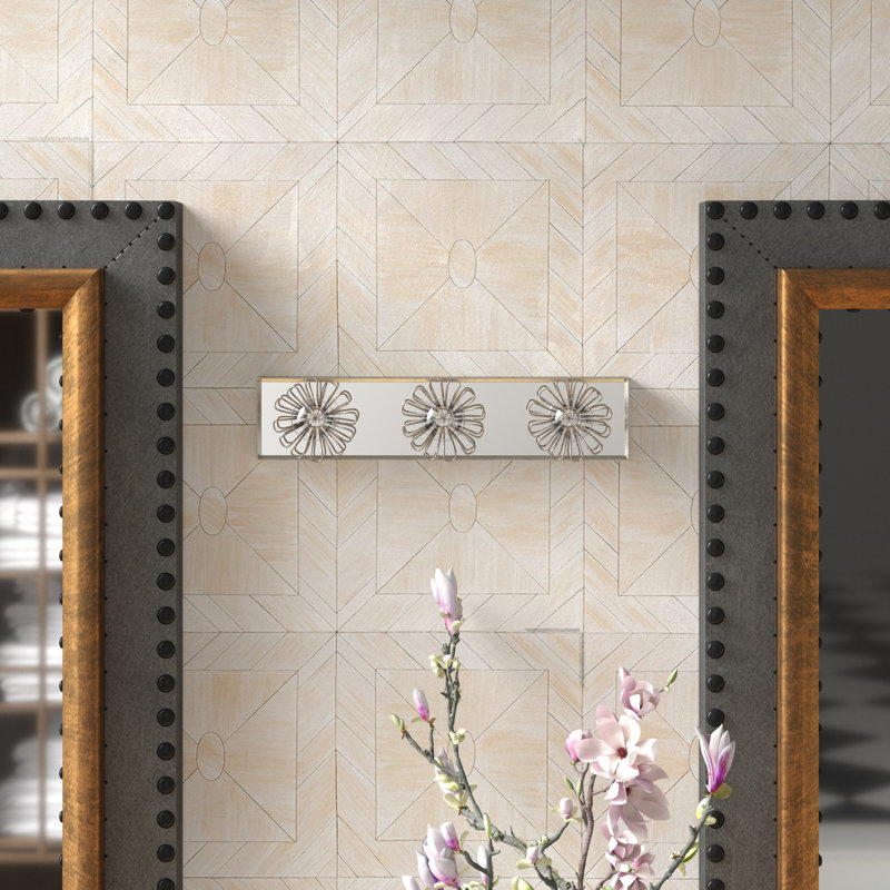 Keaton 3 - Light Bath Bar, Burnished Silver Leaf