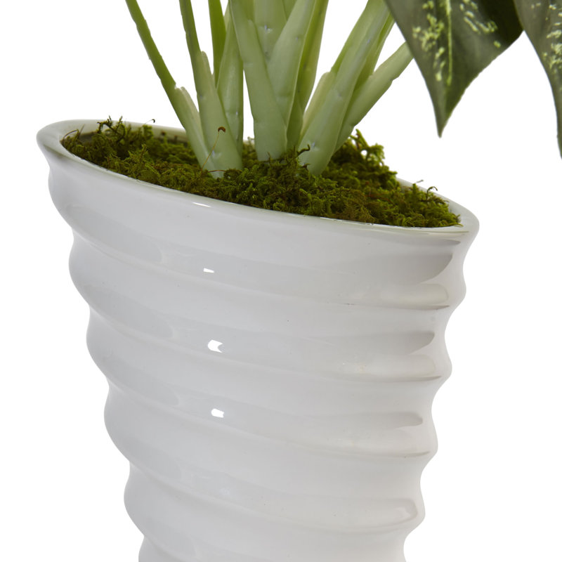 Plante de feuillage artificiel 15" dans un pot de fleurs