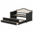 Modern Upholstered Daybed with Trundle and Storage Drawers, Button-Tufted Backrest-196352781