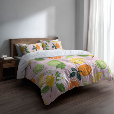 Ensemble d'édredon léger Sunny Citrus