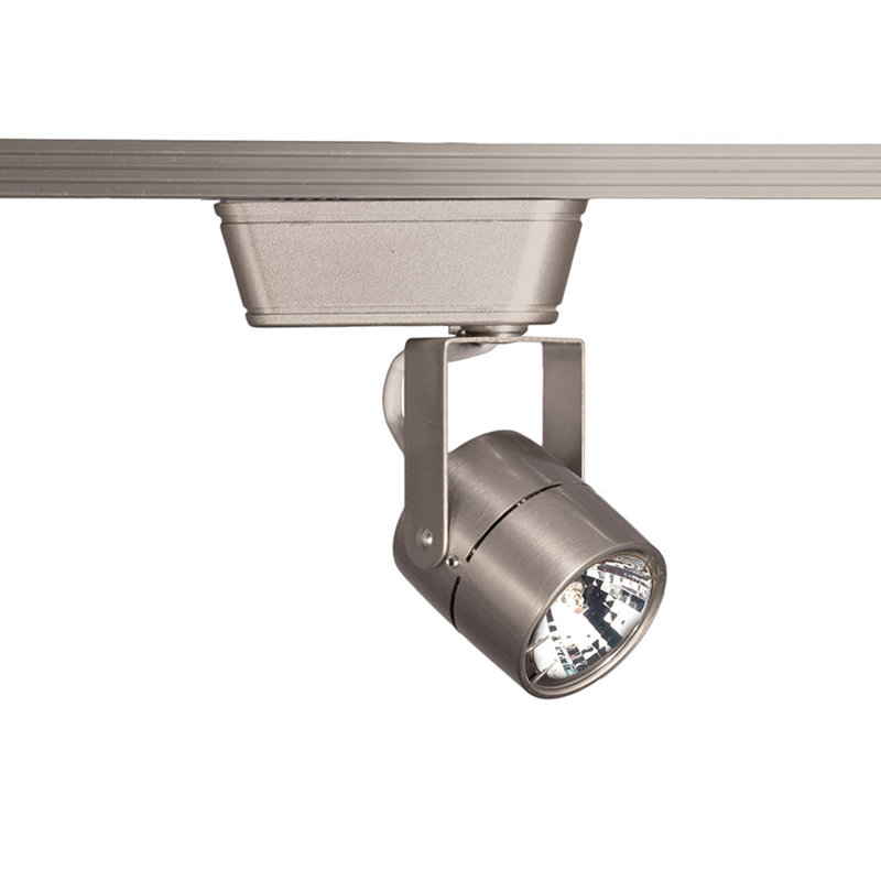 Tête de rail en forme de dôme, Juno Series, Ampoule halogène MR16 de 50 W, Nickel brossé