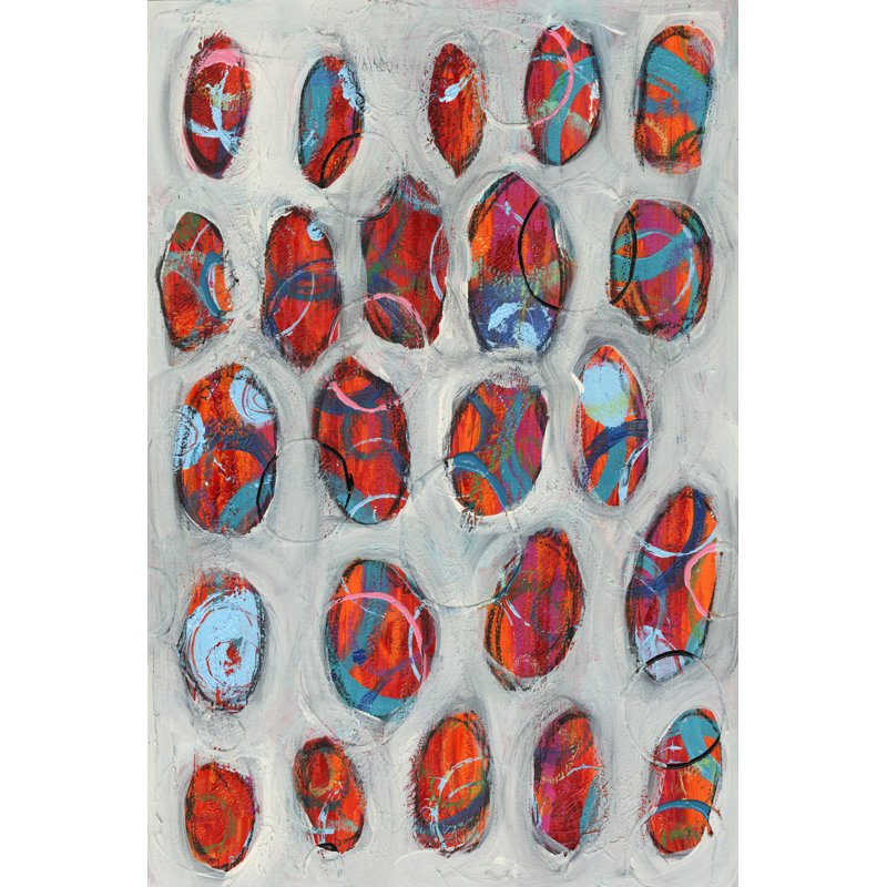Abstract Circles II by Regina Moore - Painting, Wrapped Canvas, 122cm H x 81cm W