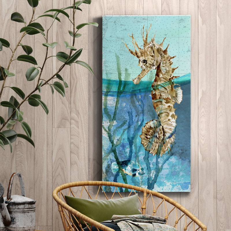 " Pacific Seahorse ", 16" H x 8" W x 1" D