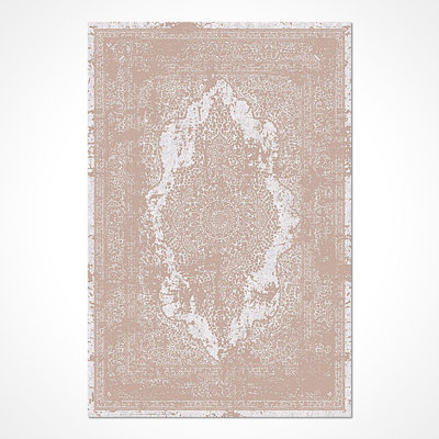 Modern Cream Machine Washable Non-Slip Area Rug