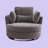 50" W Dahlonega Slipcovered Swivel Barrel Chair-606675349-635921148