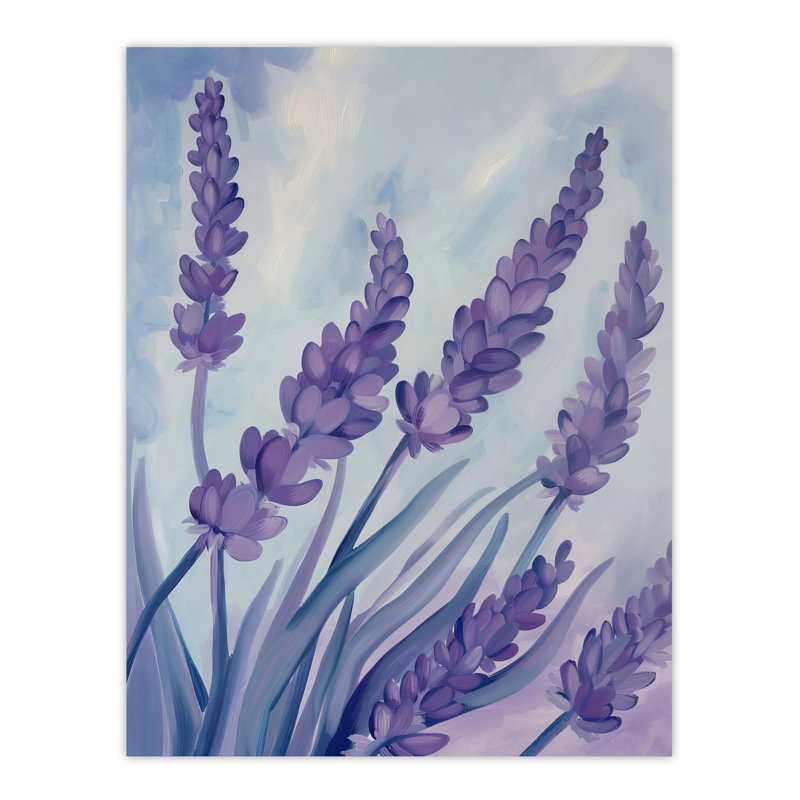 Classic Lavender Sky Painting Modern Floral Wall Art Print
