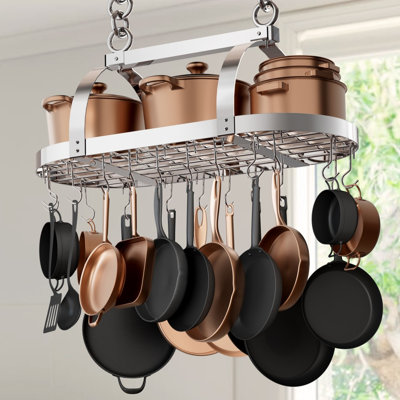 Support à casseroles suspendu pour cuisine avec crochets de 20 po Delauter
