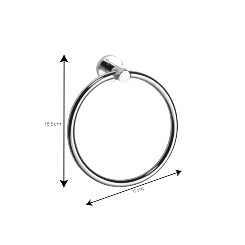 Abhainn Towel Ring, Chrome