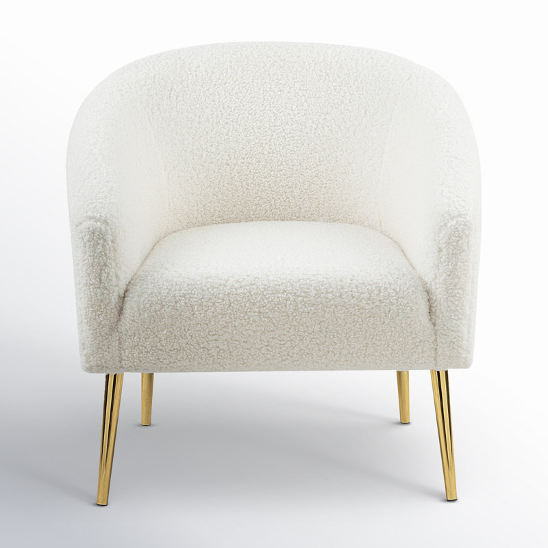 Barlow 30.5" W Barrel Chair, Gold
