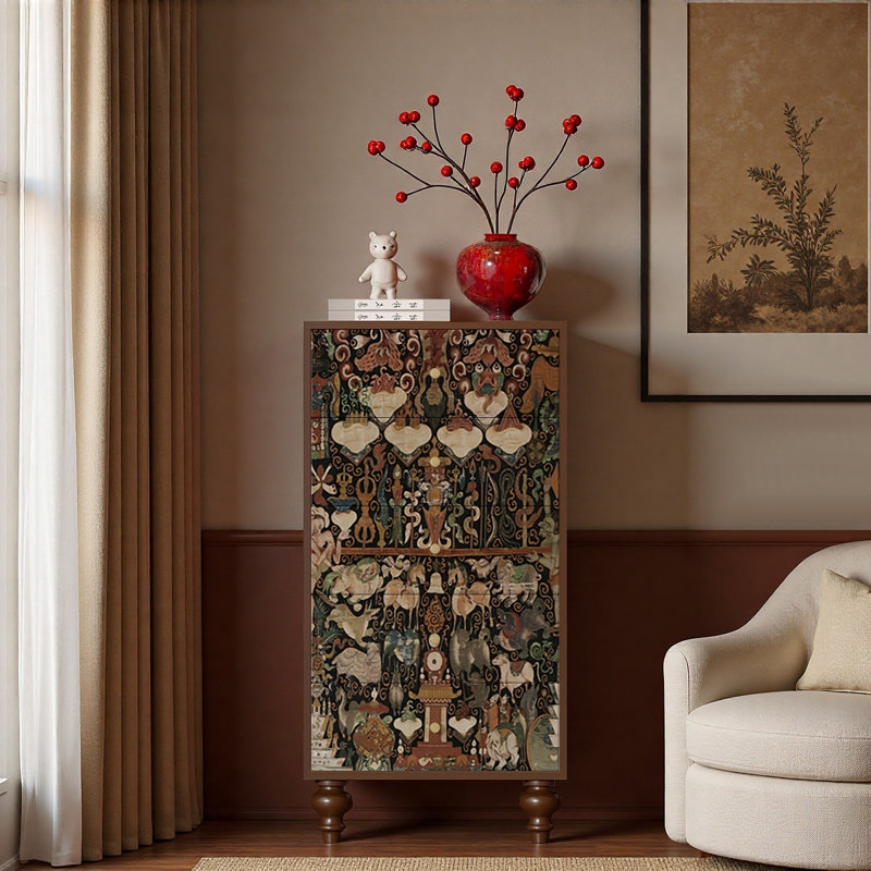 Armoire de rangement moderne à sens avancé, Brun