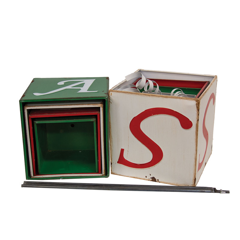 Stacking Metal "Christmas" Boxes