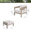 Fauteuils club avec coussins et repose-pieds Harmonti