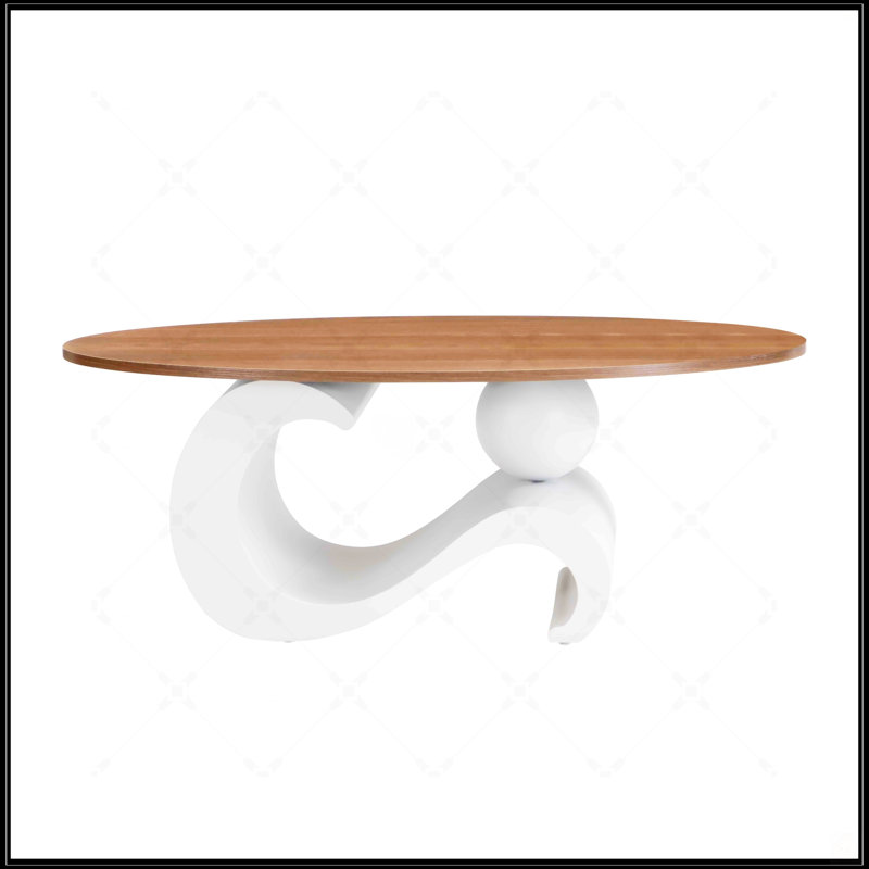 Ensemble de 2 tables basses gigognes blanches, Blanc