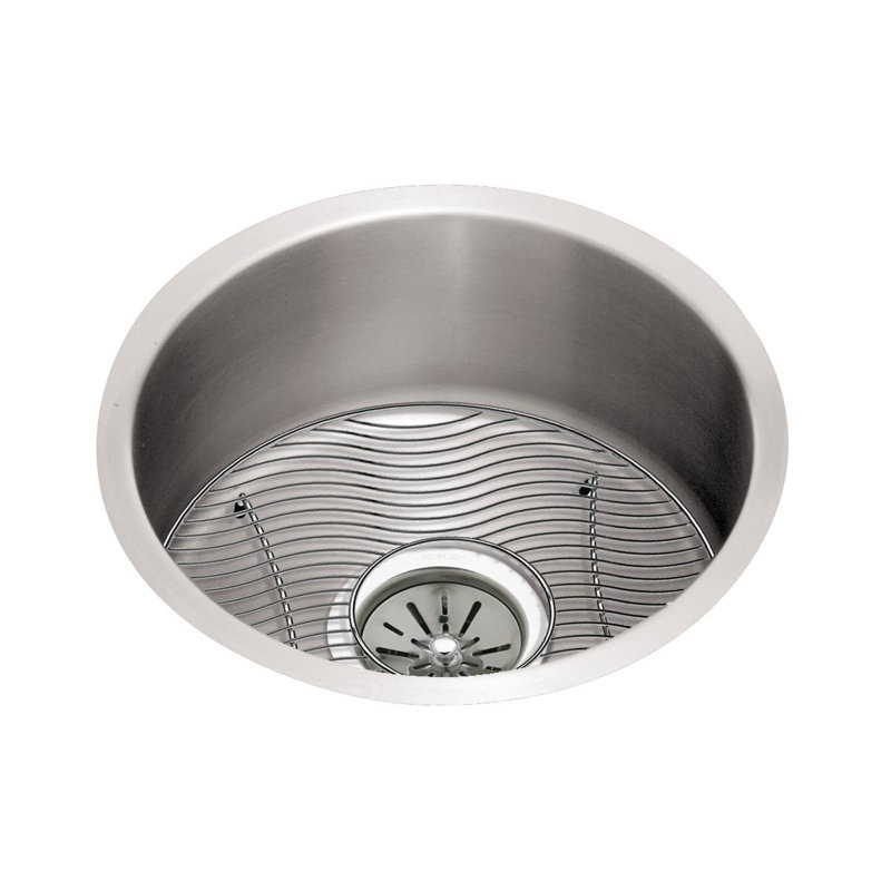 Lustertone 14.375" L x 14.375" W Undermount Kitchen Sink Kit