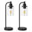  2-pack 16” 3cct Dimmable Cordless Table Lamp With St64 Edison Bulbs And Remote Control