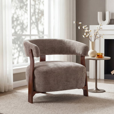 Novea Japandi Mid-Century Modern Upholstered Accent Chair