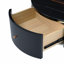 Table basse ronde moderne avec 2 grands tiroirs de rangement (31,5 po)