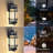 Dusk to Dawn Outdoor Wall Lights, Waterproof Anti-Rust Exterior Lighting Fixtures, Modern Matte Black Front Porch Wall Sconce for House Garage, Bulb Included