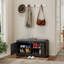 Banc de rangement pour chaussures moderne avec portes d'armoire et tablettes réglables, sièges et solution d'organisation-275917646