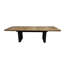 Table à double piédestal avec finition latte et poivre, placages de feuilles, longueur étendue: 106,25 po, couleur brune, fabrication en bois massif, 80 po de profondeur, 40 po de largeur, 31,05 po de hauteur, 186 lb de placage pour - pouces