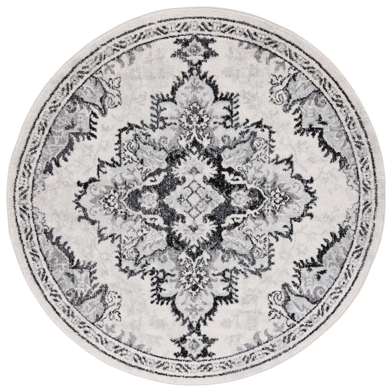 Tulum Performance Oriental Rug, Round 6'7"