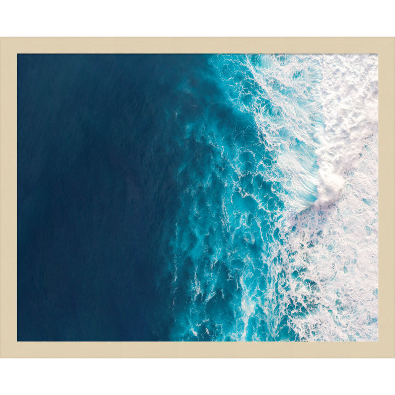 Seascape Of Splashing Waves by The Creative Bunch Studio, Brown, 17" H x 21" W x 1" D