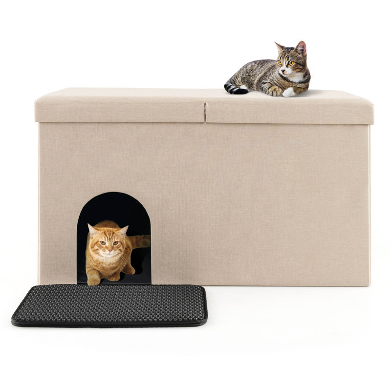 Enceinte de litière cachée Desera, Beige