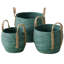 Ensemble de 3 paniers en osier vert