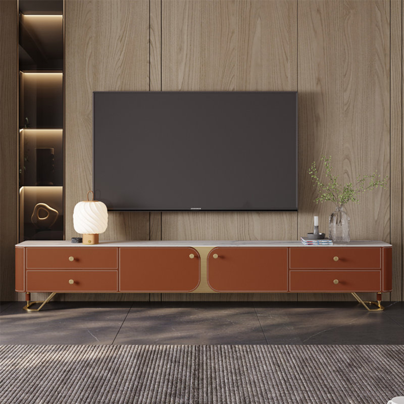 Meuble télé moderne et luxueux, 70.87", Orange