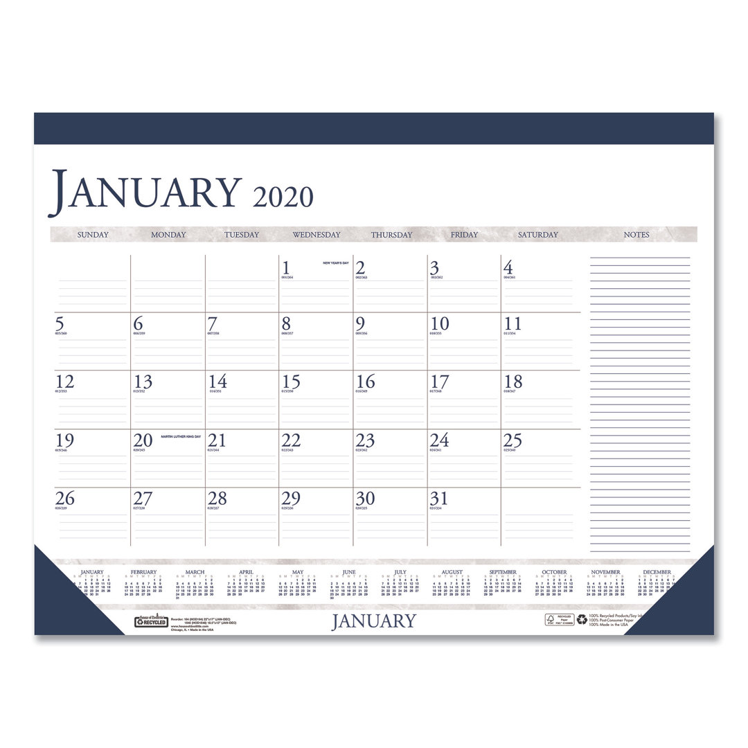 Tiffin Monthly Desk Pad Calendar with Large Notes Section Symple Stuff