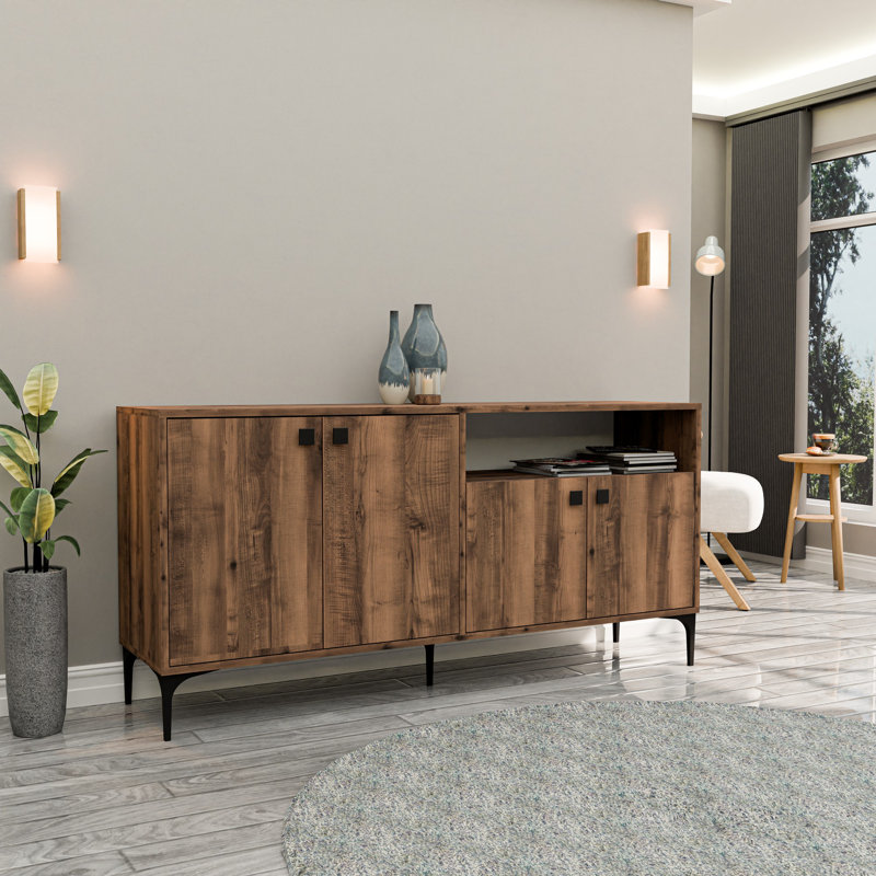 Mezza 77.6cm Console Table, Walnut
