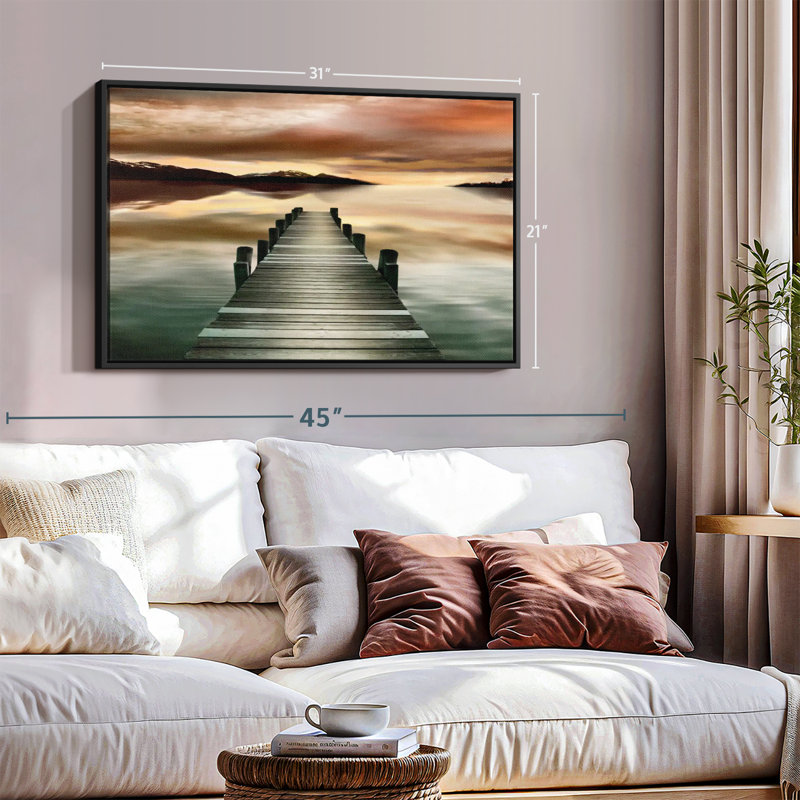 «Sunset Jetty Wall Art», H 21 po x l 31 po