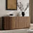 59 Inch Wide Rectangular Sideboard with 3D Water Ripple Pattern and Ample Storage