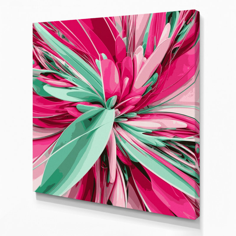 Art numérique sur toile, abstraction numérique 70, H 32 po x l 32 po
