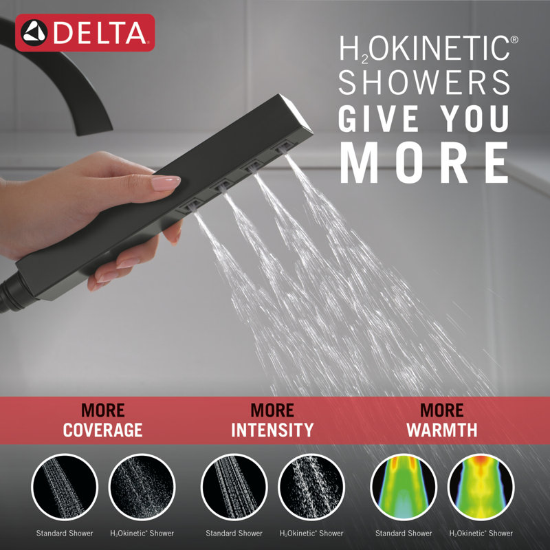 Roman Tub Trim with Hand Shower, Matte Black