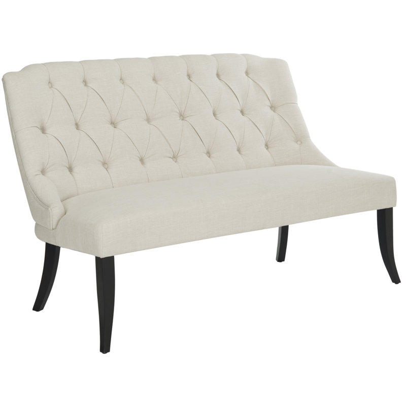 Upholstered 59.4'' Settee, Light Taupe
