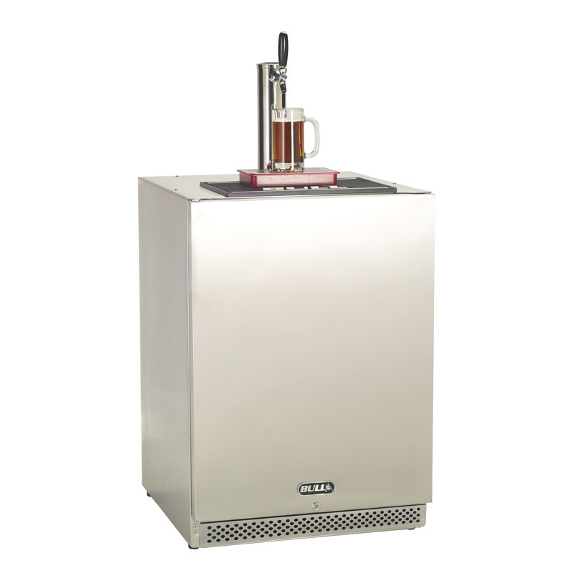Réfrigérateur à bière en acier inoxydable avec robinet simple Bull