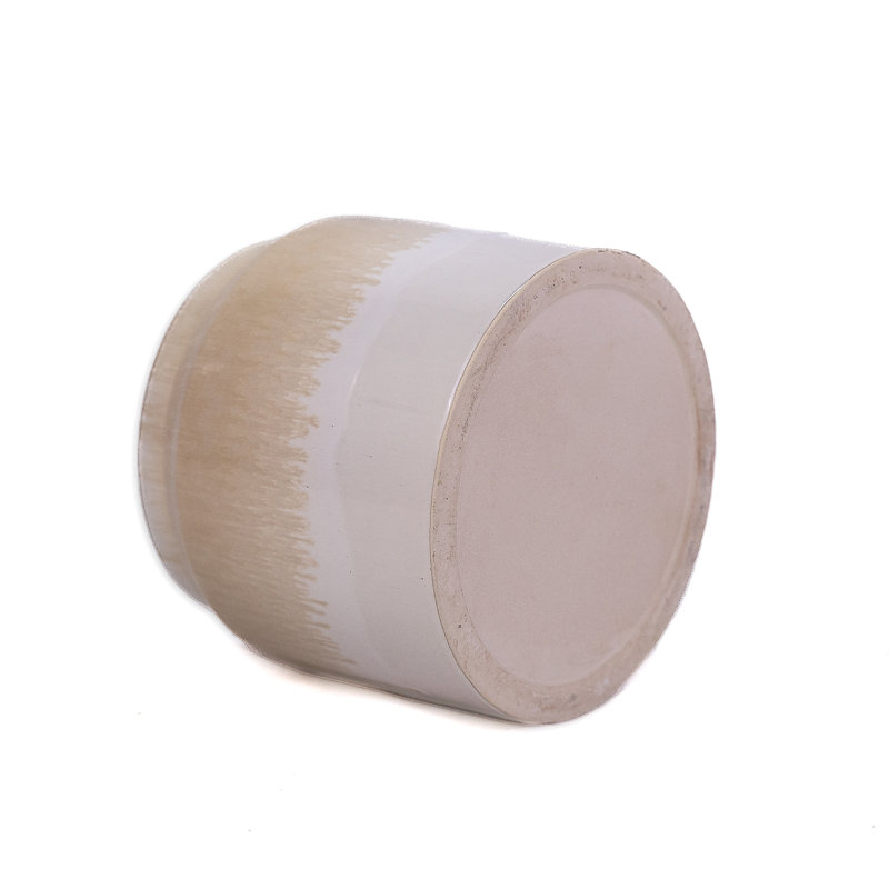 High-quality ceramic flower pots, Brown/White