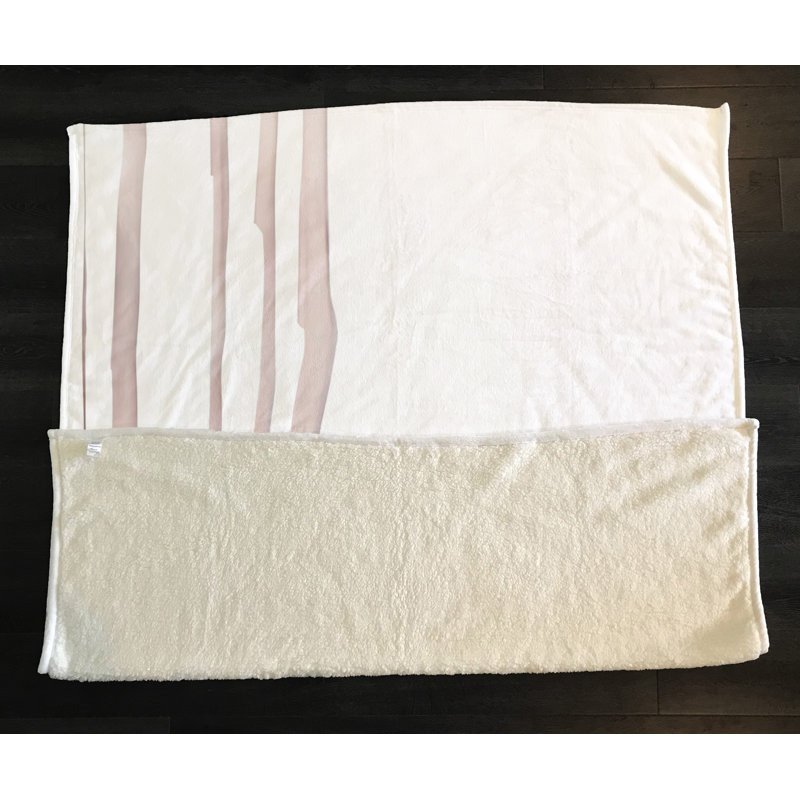 Throw Blanket, 51" W x 60" L, Abstract, Pink/Gray/White