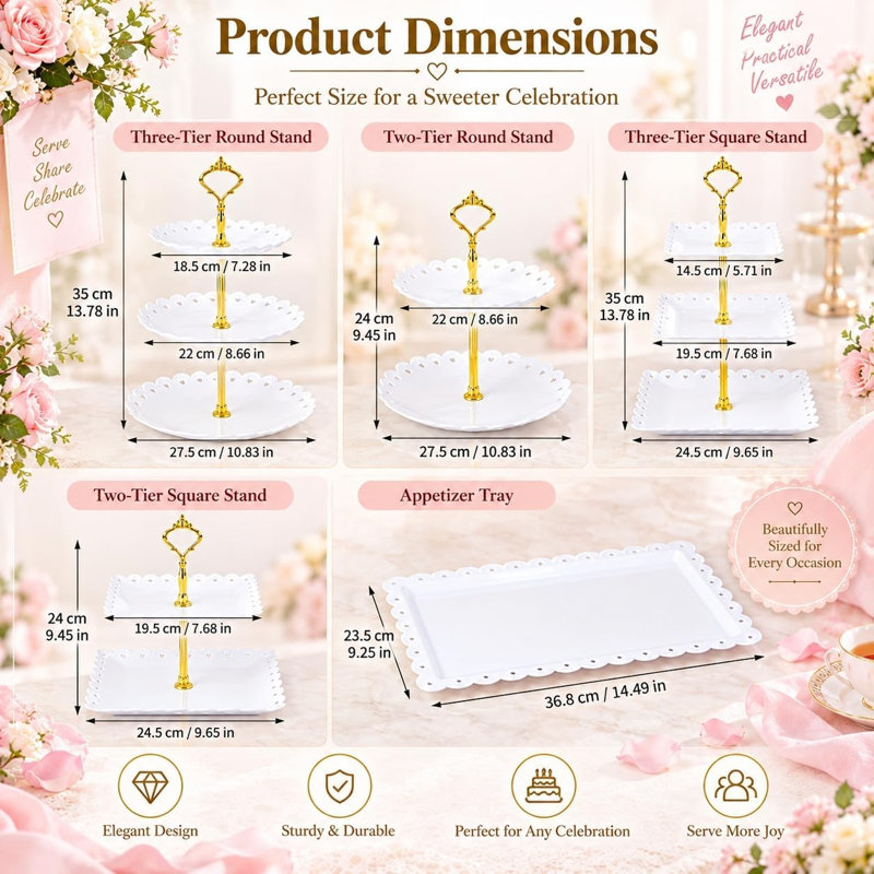 Polypropylene Plastic Tiered Stand