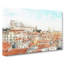 Alfalma Lisbon Portugal Skyline in Abstract - Wrapped Canvas-55305887